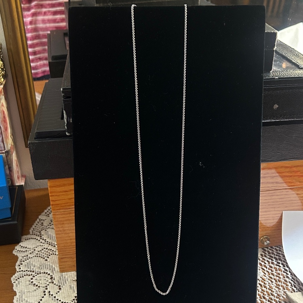 Brighton Sterling Silver Cable Chain Necklace - Classic Silver Tone. - Picture 4 of 5